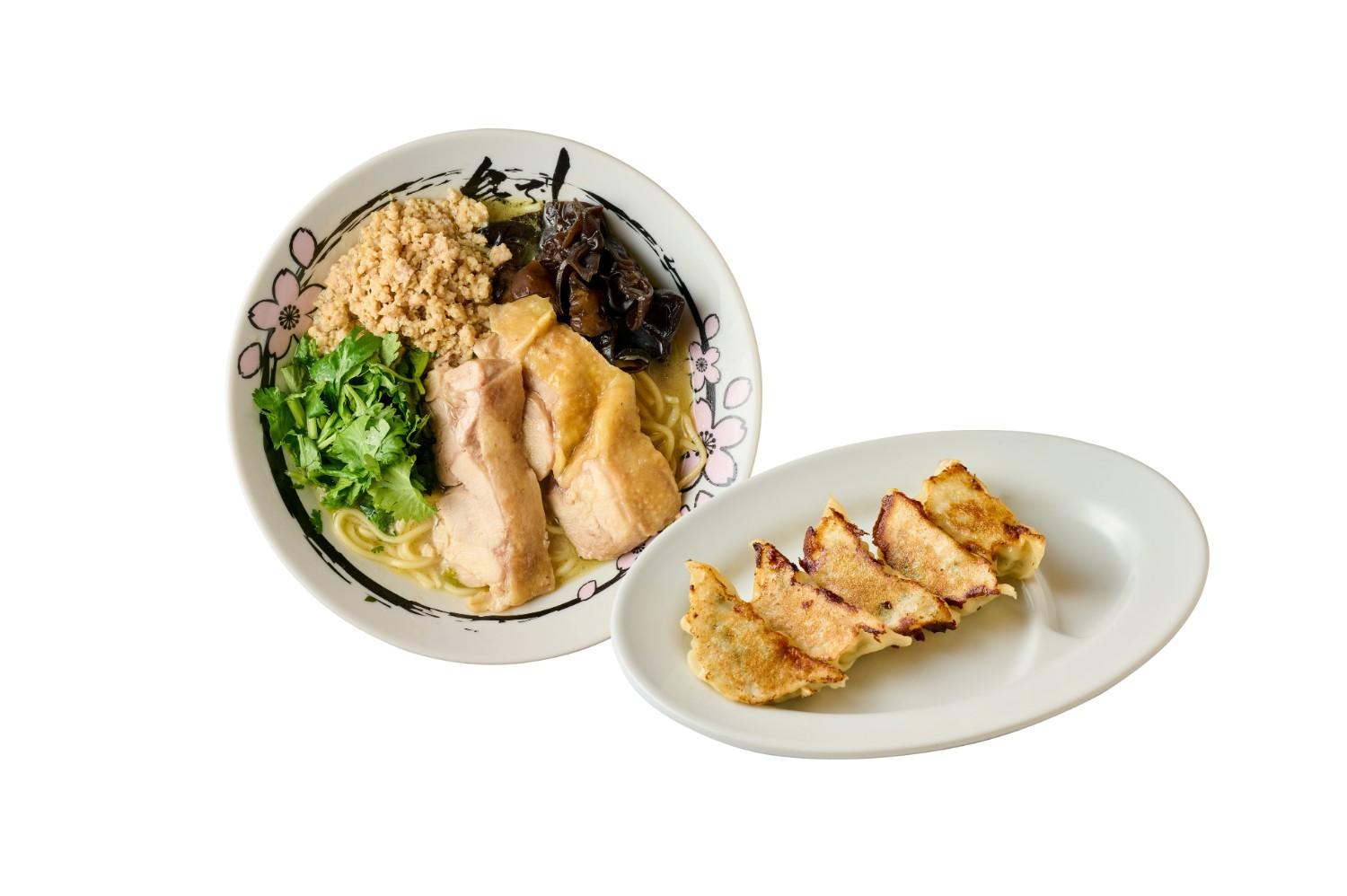 鳥白湯らーめん+鶏餃子5個セット